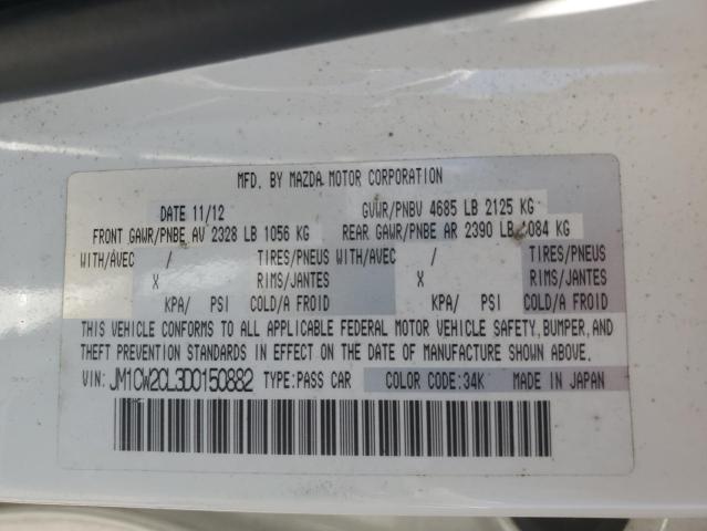 VIN JM1CW2CL3D0150882 2013 Mazda 5 no.12