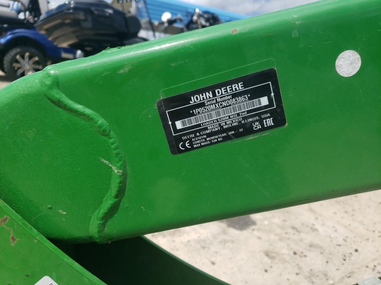 Lot #2686777772 2022 JOHN DEERE 520M