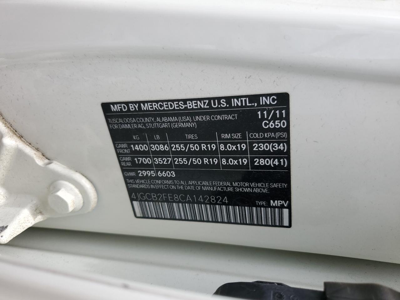 4JGCB2FE8CA142824 2012 Mercedes-Benz R 350 Bluetec