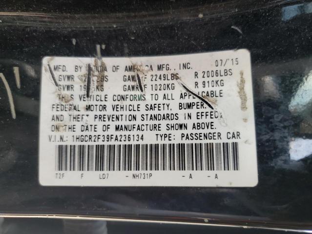 VIN 1HGCR2F39FA236134 2015 Honda Accord, LX no.12