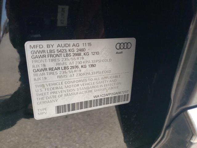 VIN WA1C2AFP2GA087237 2016 Audi Q5, Premium no.13