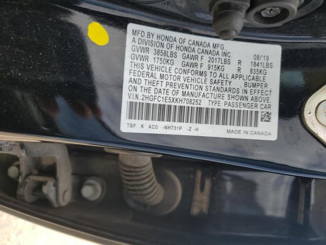 2019 HONDA CIVIC SI - 2HGFC1E5XKH708252