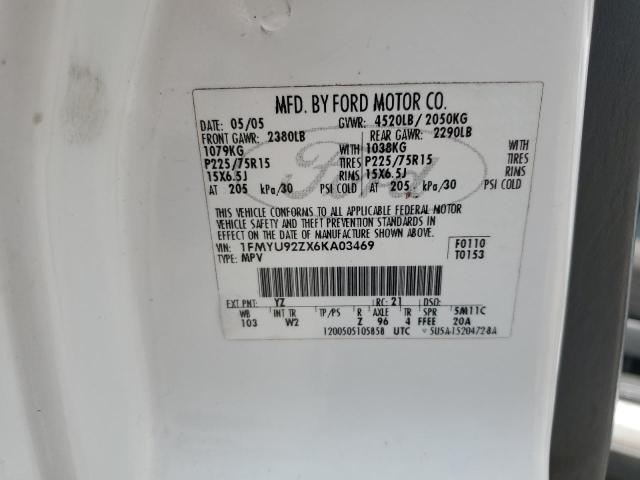 2006 Ford Escape Xls VIN: 1FMYU92ZX6KA03469 Lot: 60416914