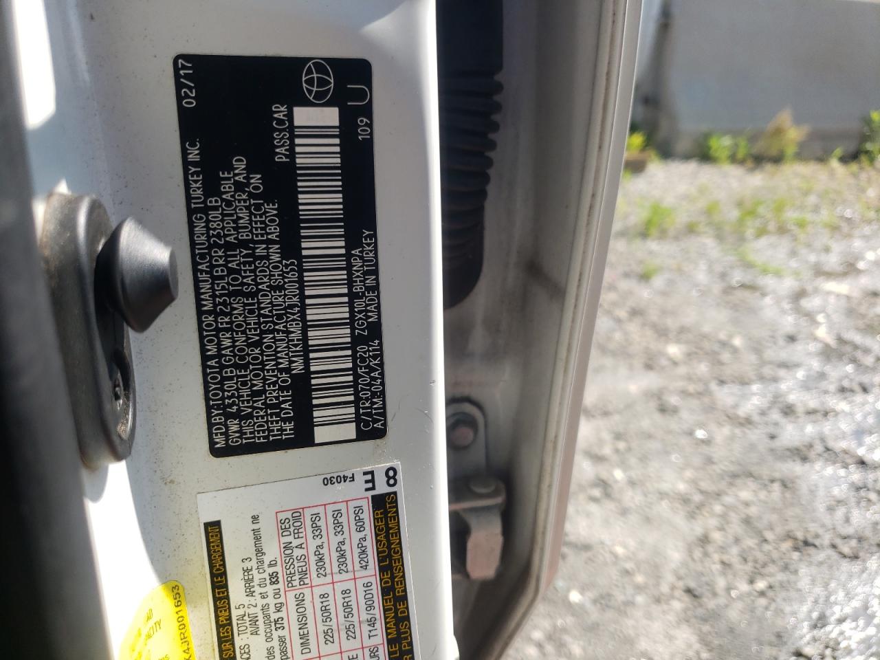 NMTKHMBX4JR001653 2018 Toyota C-Hr Xle