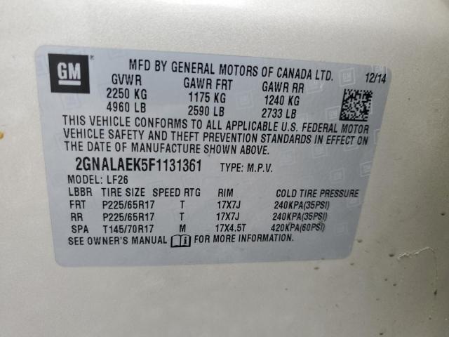 2015 CHEVROLET EQUINOX LS - 2GNALAEK5F1131361