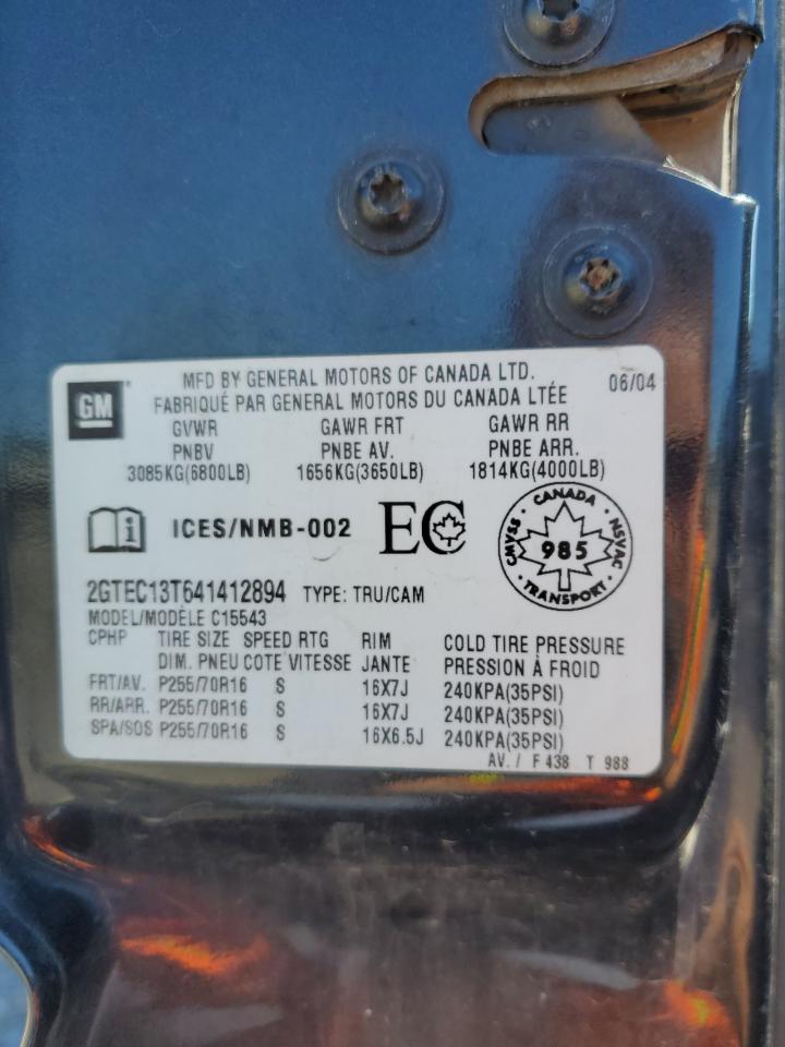 2GTEC13T641412894 2004 GMC New Sierra C1500