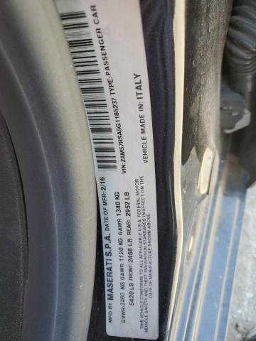 2016 MASERATI GHIBLI S - ZAM57RSA5G1185237