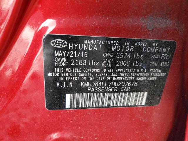 2017 HYUNDAI ELANTRA SE - KMHD84LF7HU207678