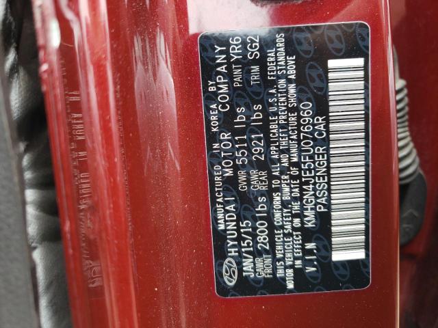2015 HYUNDAI GENESIS 3. - KMHGN4JE5FU076960