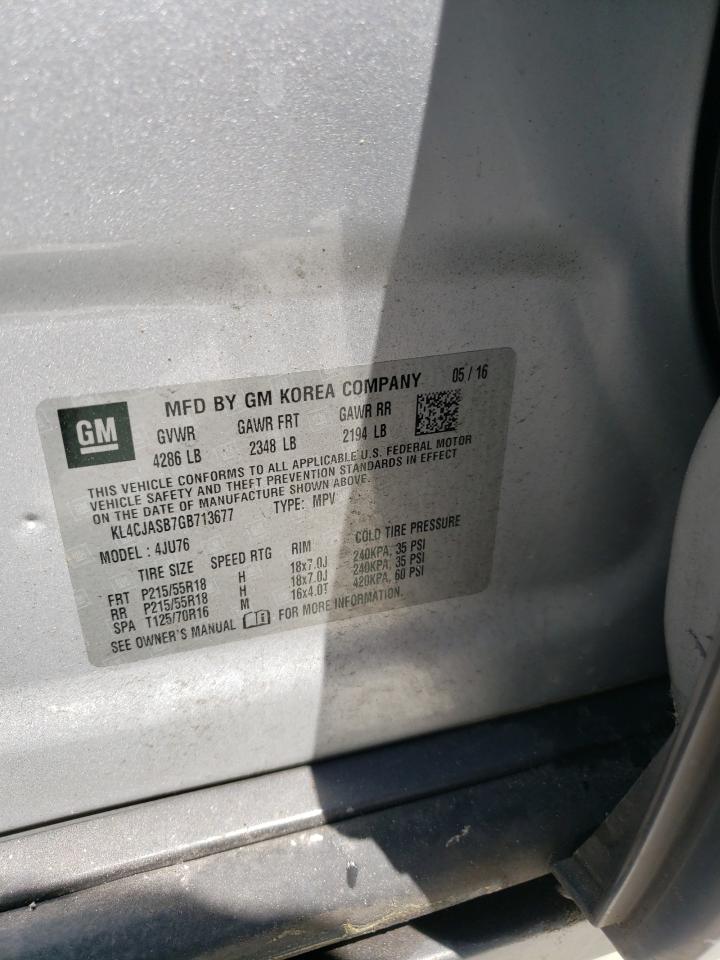 KL4CJASB7GB713677 2016 Buick Encore