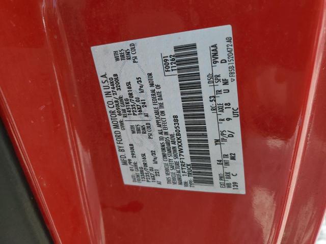 1999 Ford F150 VIN: 1FTRF17WXXKB05388 Lot: 62966634