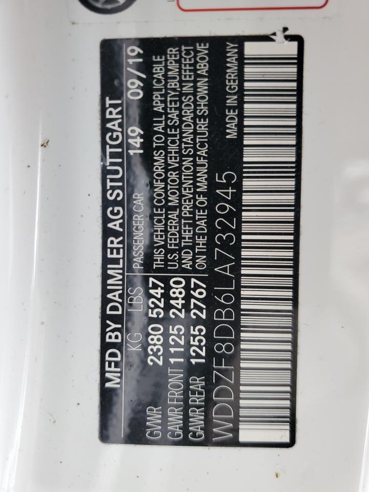 WDDZF8DB6LA732945 2020 Mercedes-Benz E 350