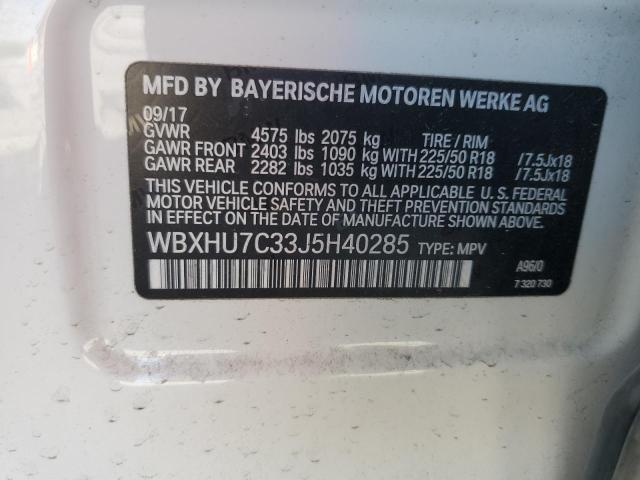 VIN WBXHU7C33J5H40285 2018 BMW X1, Sdrive28I no.12