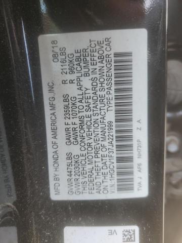 2018 HONDA ACCORD SPO - 1HGCV1F37JA221999