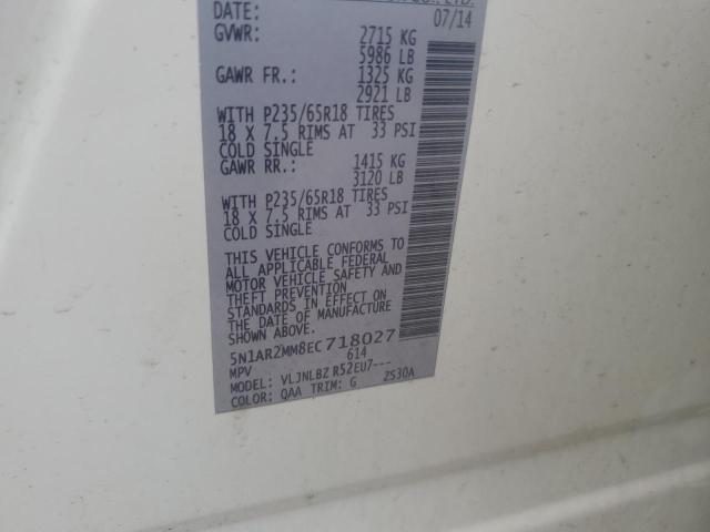 5N1AR2MM8EC718027 2014 Nissan Pathfinder S