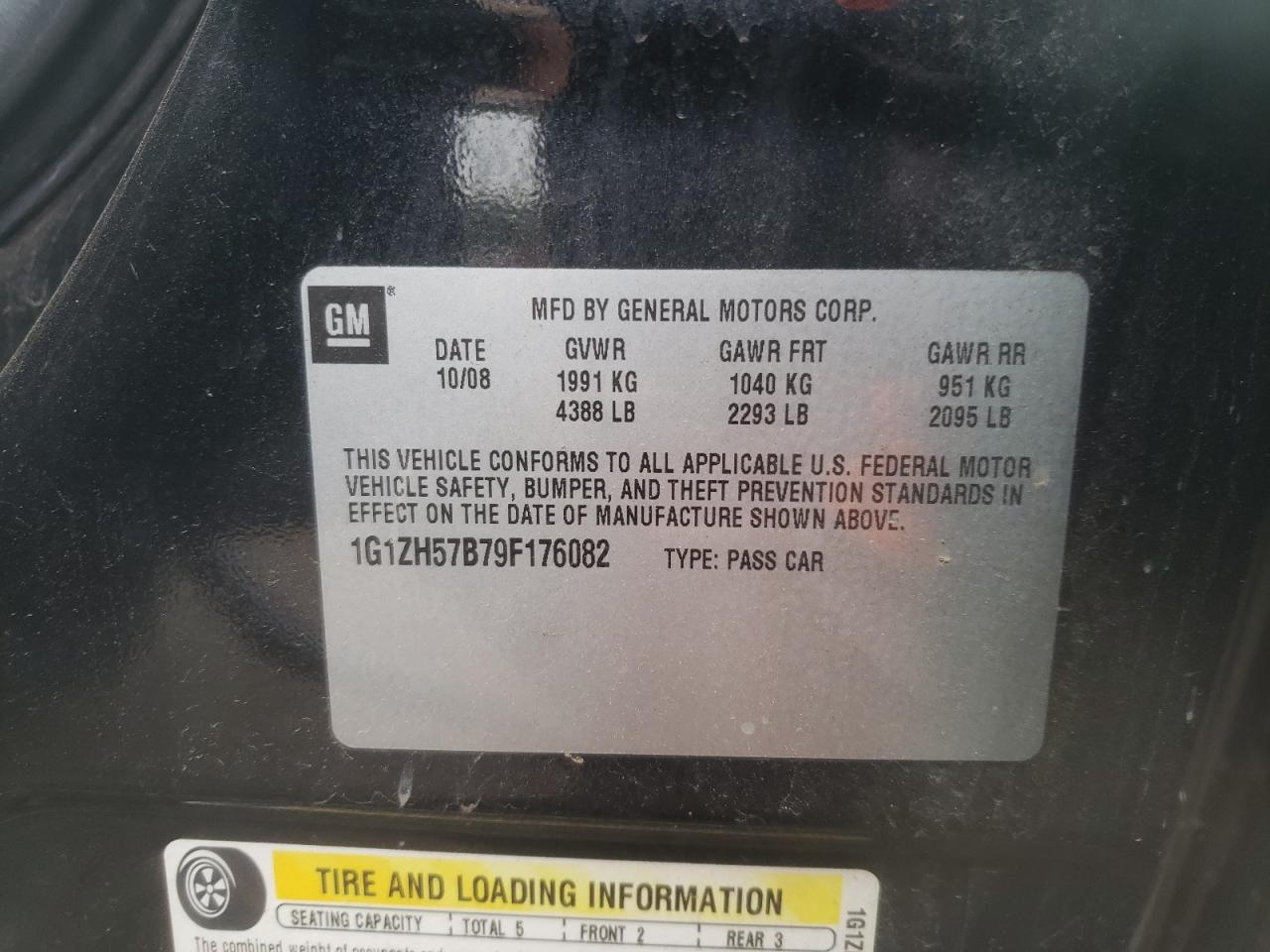 1G1ZH57B79F176082 2009 Chevrolet Malibu 1Lt