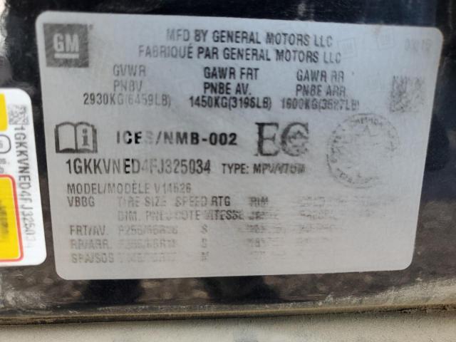 1GKKVNED4FJ325034 2015 GMC Acadia Sle