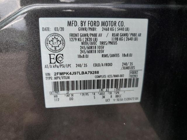 2020 FORD EDGE SEL - 2FMPK4J97LBA79288