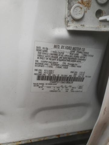 2006 Ford Five Hundred Sel VIN: 1FAHP27126G180659 Lot: 63231114