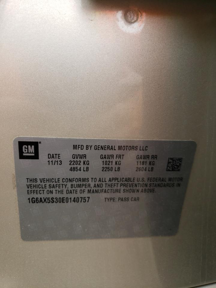 1G6AX5S30E0140757 2014 Cadillac Cts Luxury Collection