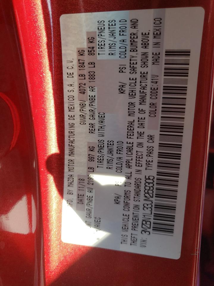 3MZBN1L33JM269305 2018 Mazda 3 Touring