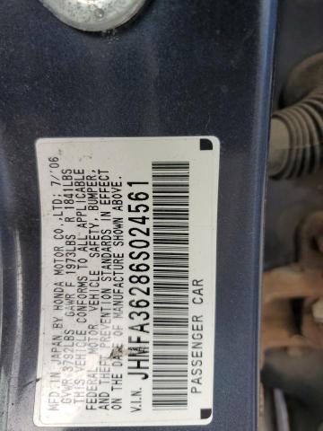 JHMFA36286S024561 2006 Honda Civic Hybrid