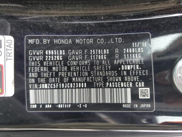 2018 HONDA CLARITY JHMZC5F19JC023089