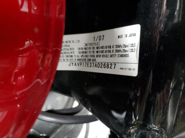 2007 YAMAHA XV1700 A JYAVP17E37A026827