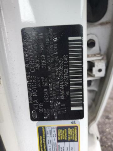 2015 Kia Optima Lx VIN: KNAGM4A78F5605625 Lot: 59958694