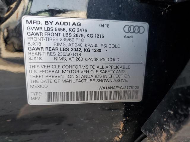 VIN WA1ANAFY0J2175129 2018 Audi Q5, Premium no.14