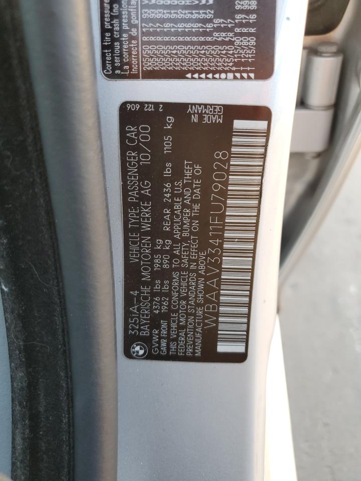 WBAAV33411FU79028 2001 BMW 325 I