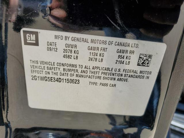 2013 Chevrolet Impala Lt VIN: 2G1WG5E34D1150623 Lot: 60478914