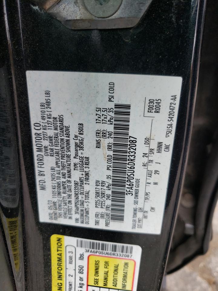 3FA6P0SU6DR332087 2013 Ford Fusion Titanium Phev