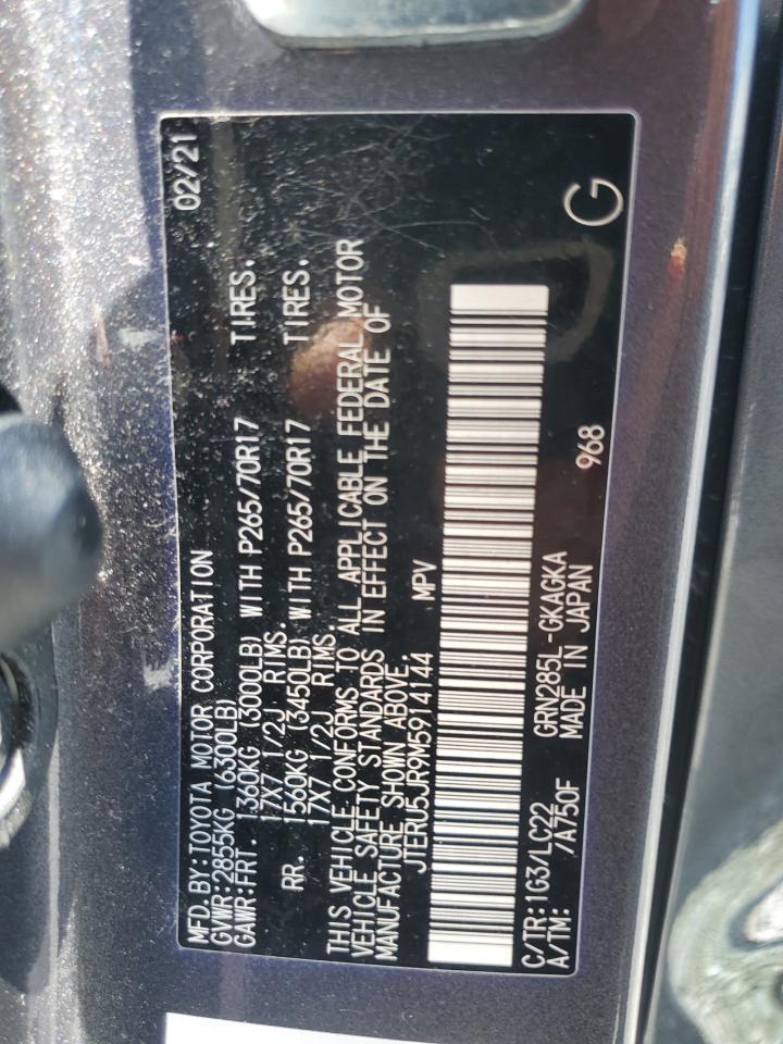 JTERU5JR9M5914144 2021 Toyota 4Runner Sr5 Premium