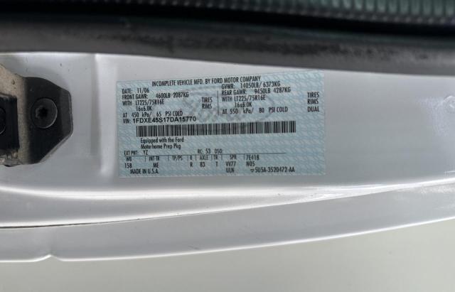 2007 Ford Econoline E450 Super Duty Cutaway Van VIN: 1FDXE45S17DA15770 Lot: 63268714