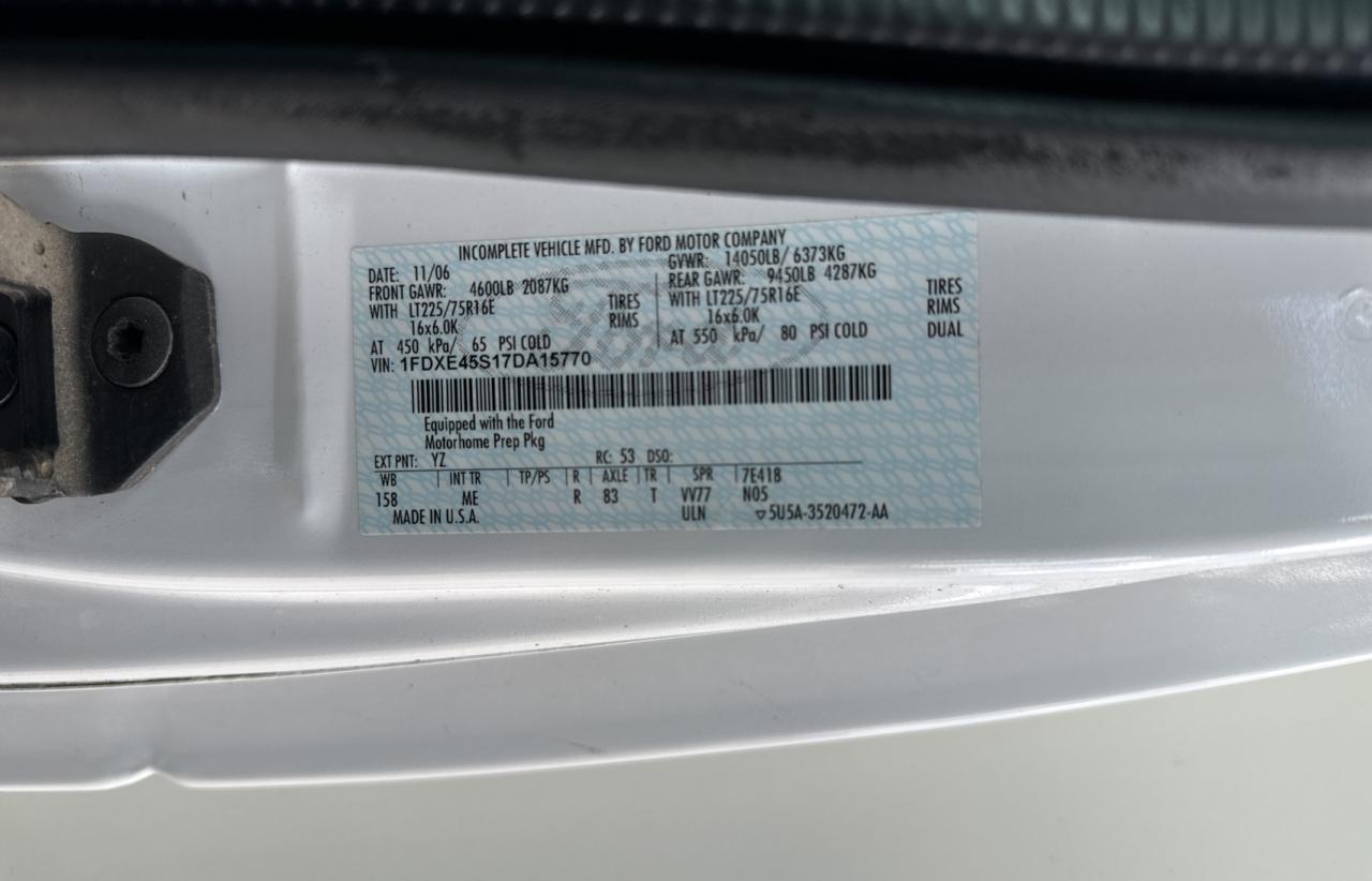 1FDXE45S17DA15770 2007 Ford Econoline E450 Super Duty Cutaway Van