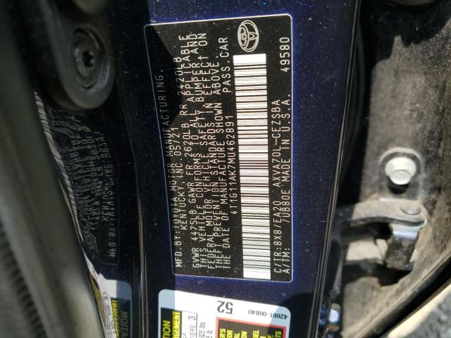 2021 TOYOTA CAMRY SE - 4T1G11AK7MU462891