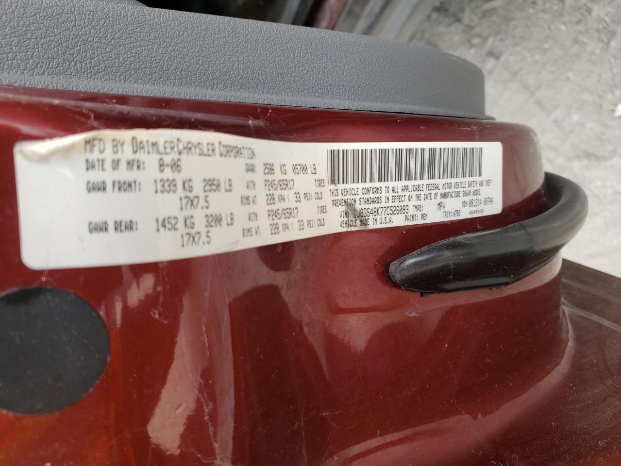 1J8GS48K77C526083 2007 Jeep Grand Cherokee Laredo