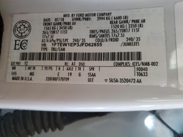 2018 FORD F150 SUPER - 1FTEW1EP3JFD62855