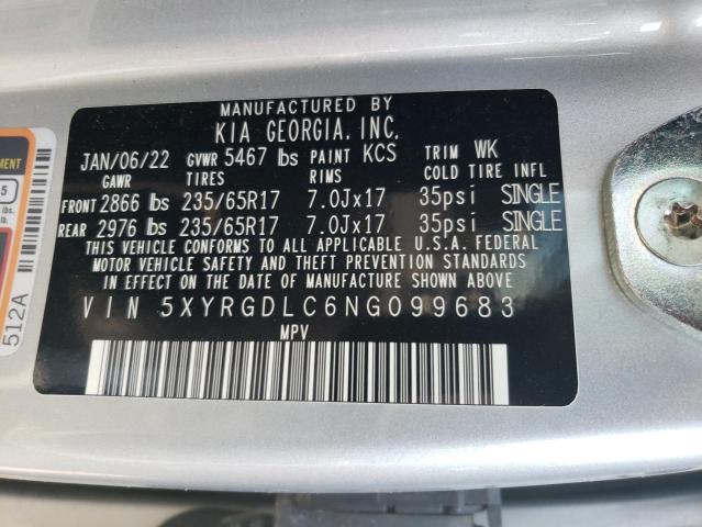 2022 KIA SORENTO LX - 5XYRGDLC6NG099683