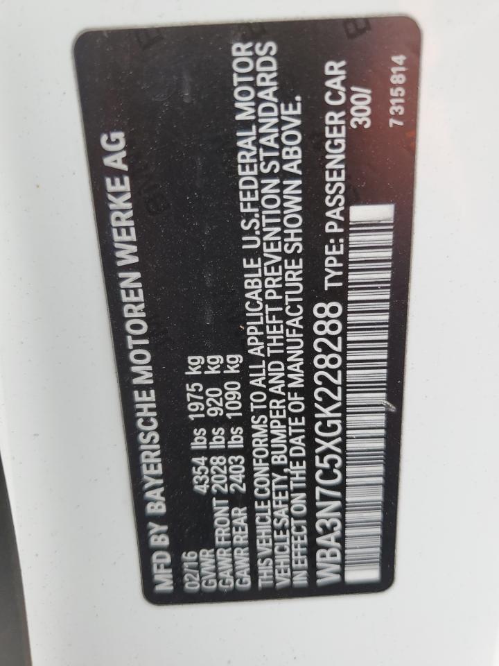 WBA3N7C5XGK228288 2016 BMW 428 I