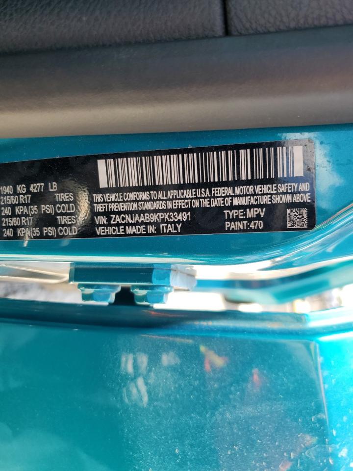 ZACNJAAB9KPK33491 2019 Jeep Renegade Sport