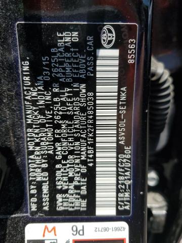 4T4BF1FK2FR485038 2015 TOYOTA CAMRY - Image 13