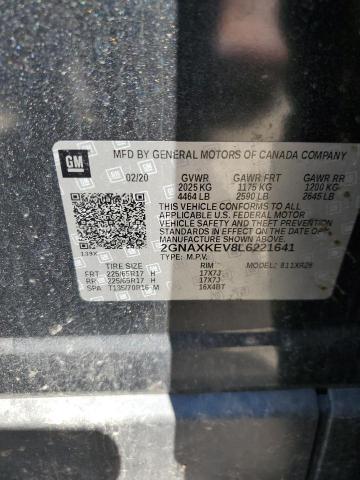 2020 CHEVROLET EQUINOX LT - 2GNAXKEV8L6221641