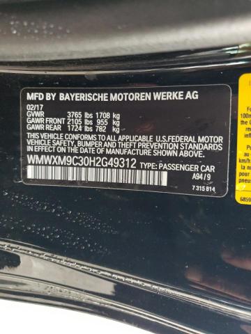 2017 MINI COOPER JOH WMWXM9C30H2G49312