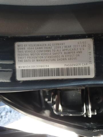 2003 Volkswagen Passat Gls VIN: WVWVD63BX3E080294 Lot: 50883184