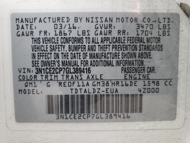 2016 NISSAN VERSA NOTE - 3N1CE2CP7GL389416