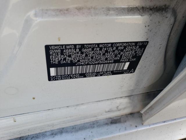 2015 Lexus Is 250 VIN: JTHCF1D24F5026446 Lot: 60822154