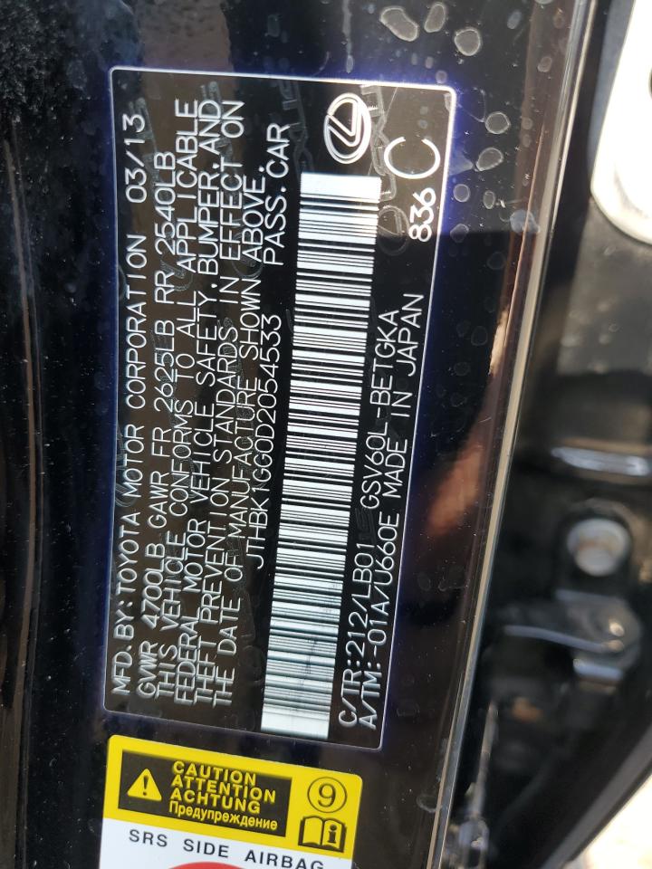 JTHBK1GG0D2054533 2013 Lexus Es 350