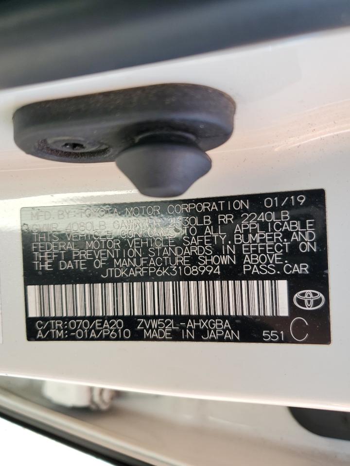 JTDKARFP6K3108994 2019 Toyota Prius Prime